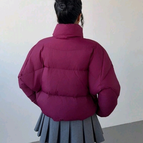 Women's Solid Color Front Tie Long Sleeve Pocket Casual Winter Jacket - Picture 4 of 4